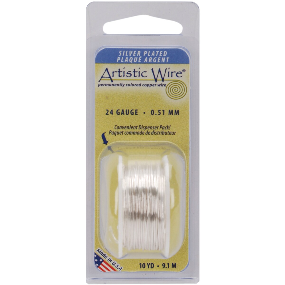 Artistic Wire 24 Gauge 10yd Non-Tarnish Silver