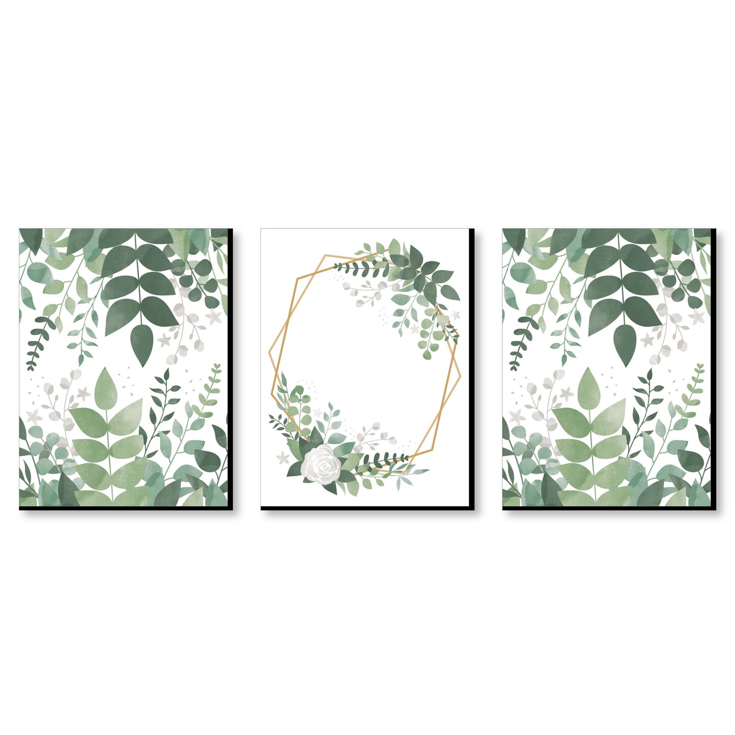 Big Dot of Happiness Boho Botanical - Greenery Wall Art and Room Decor