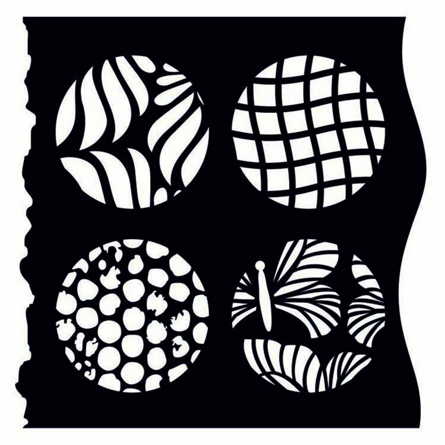 Creative Expressions 7\" X 7\" Artist Trading Stencil Stencil Butterfly