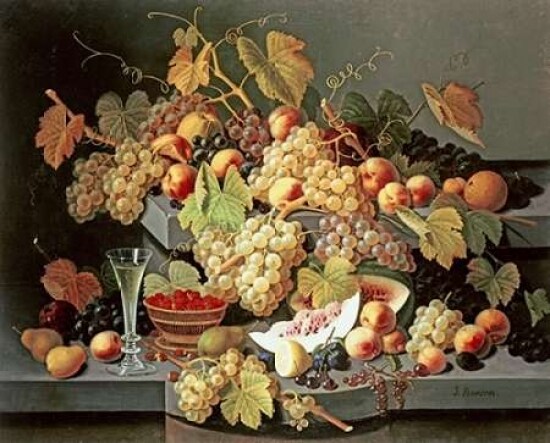 Still Life With Fruit and a Glass of Champagne Poster Print by  Severin Roesen - Item # VARPDX268481