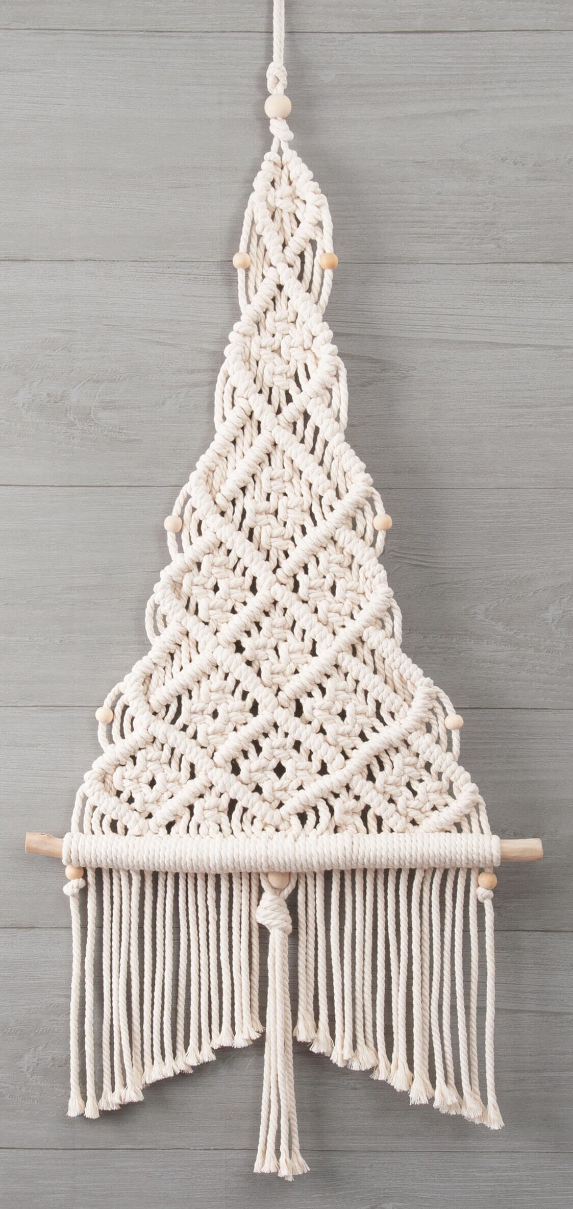 Solid Oak Macrame Decorative Hanging Kit-Christmas Tree