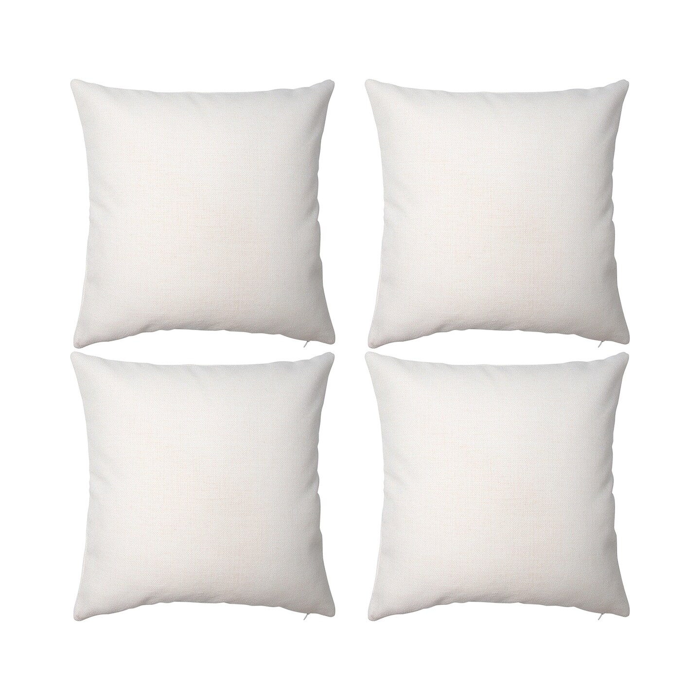 Craft Express 4 Pack Ivory Sublimation Linen Pillow Cover