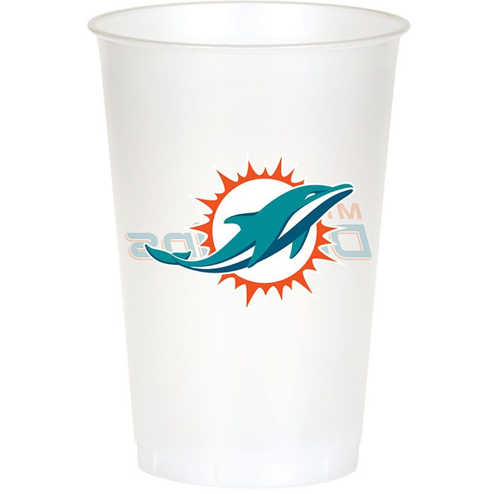 Miami Dolphins Plastic Cup, 20oz 8ct