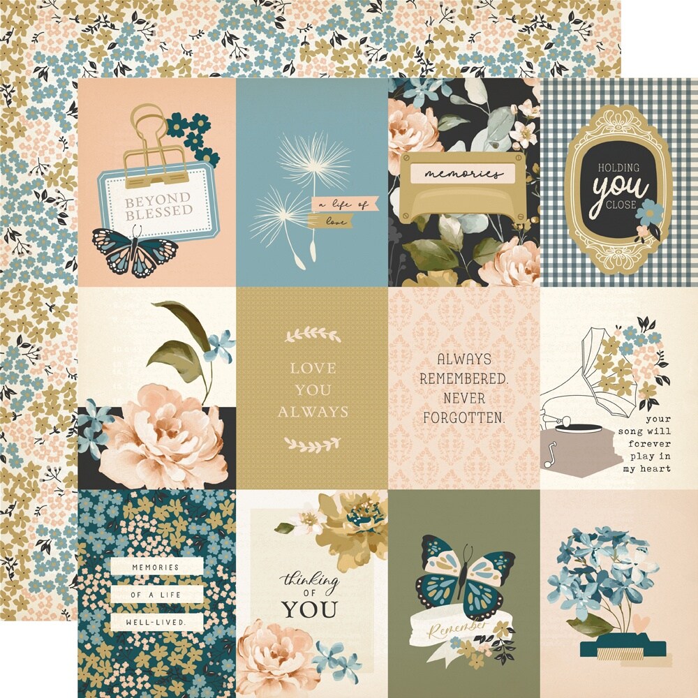 Remember Double-Sided Cardstock 12&#x22;X12&#x22;-3X4 Elements