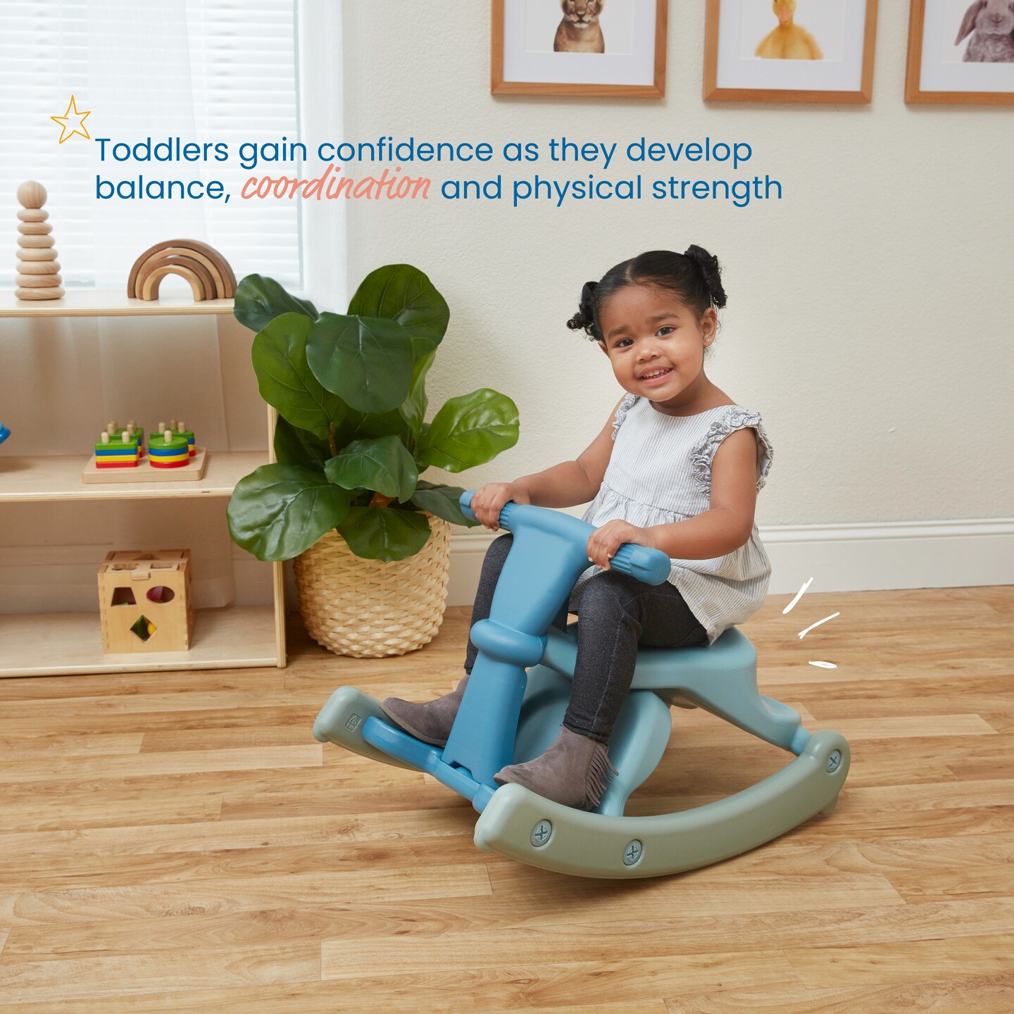 Sit-N-Rock, Two-in-One Chair and Rocker for Kids and Toddlers, Indoor/Outdoor