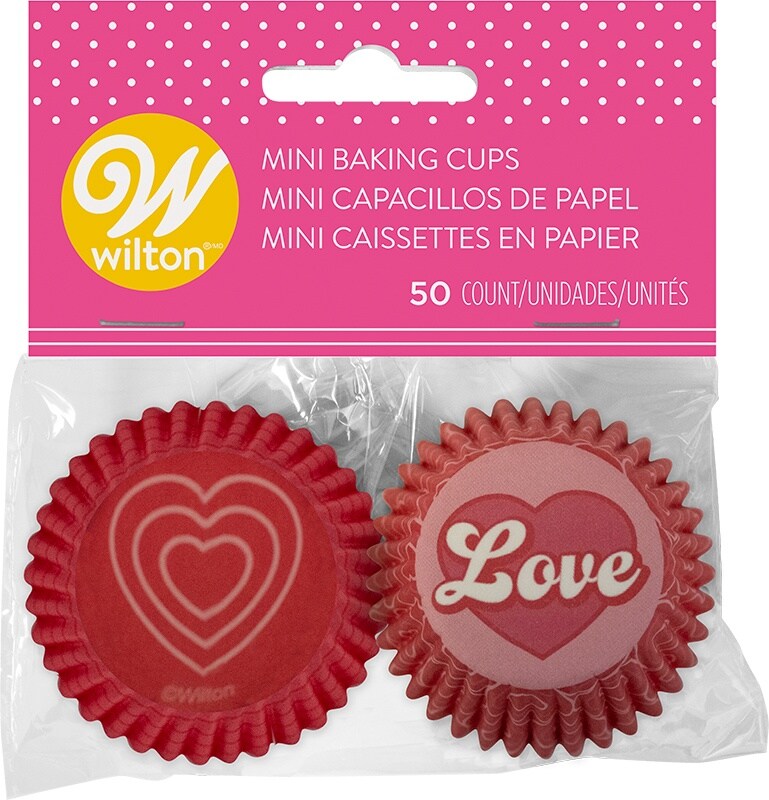 Wilton Mini Baking Cups 50/Pkg-Love