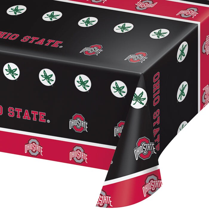 Ohio State Buckeyes Plastic Table Cover, 54&#x22; X 108&#x22;