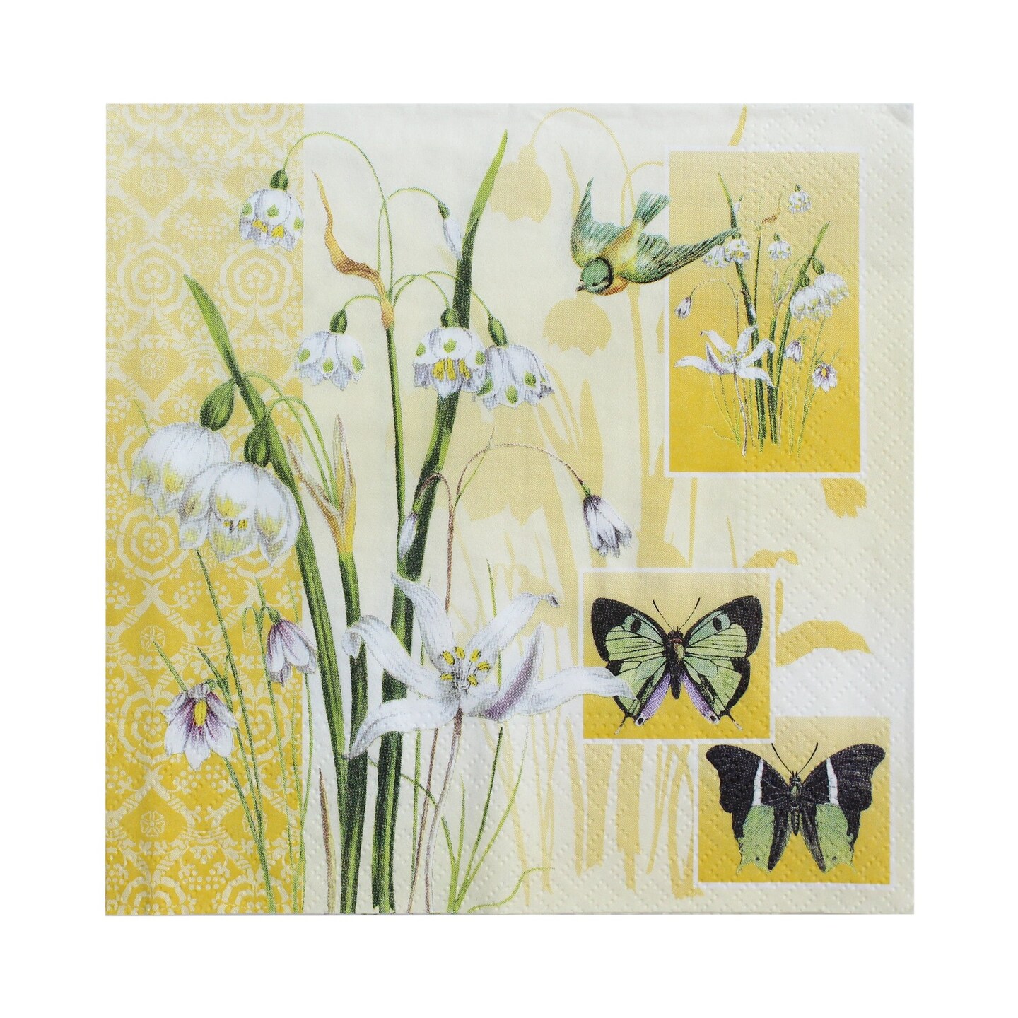 Little Birdie Decoupage Napkin 12&#x22;X12&#x22;-Meadow Cheer