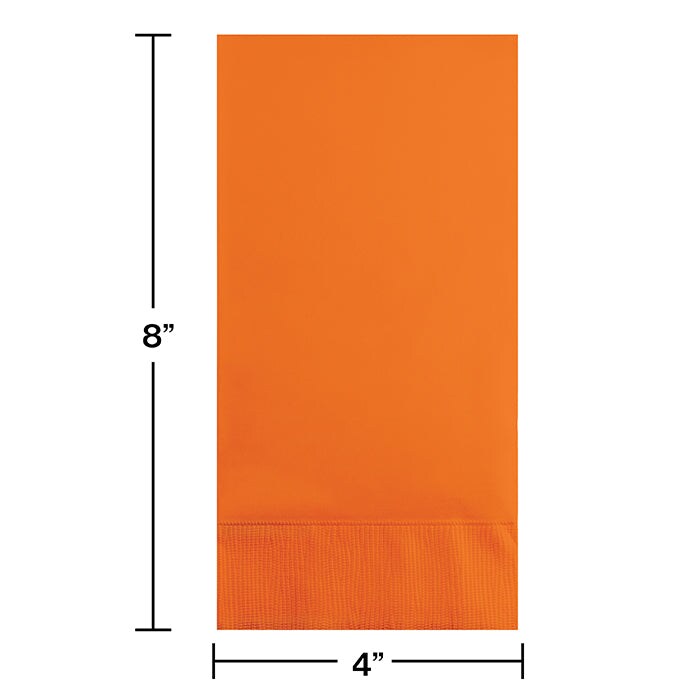 Sunkissed Orange Guest Towel, 3 Ply, 16 ct