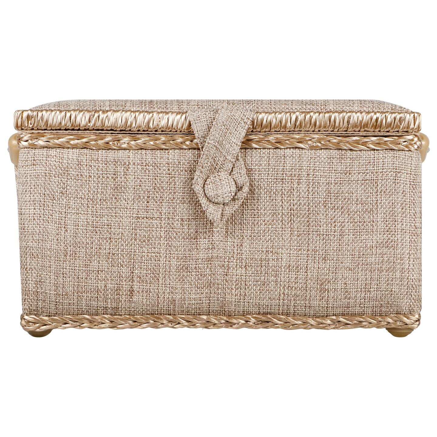 SINGER Large Sewing Basket-Natural Linen