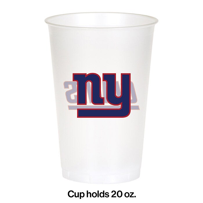 New York Giants Plastic Cup, 20Oz, 8 ct
