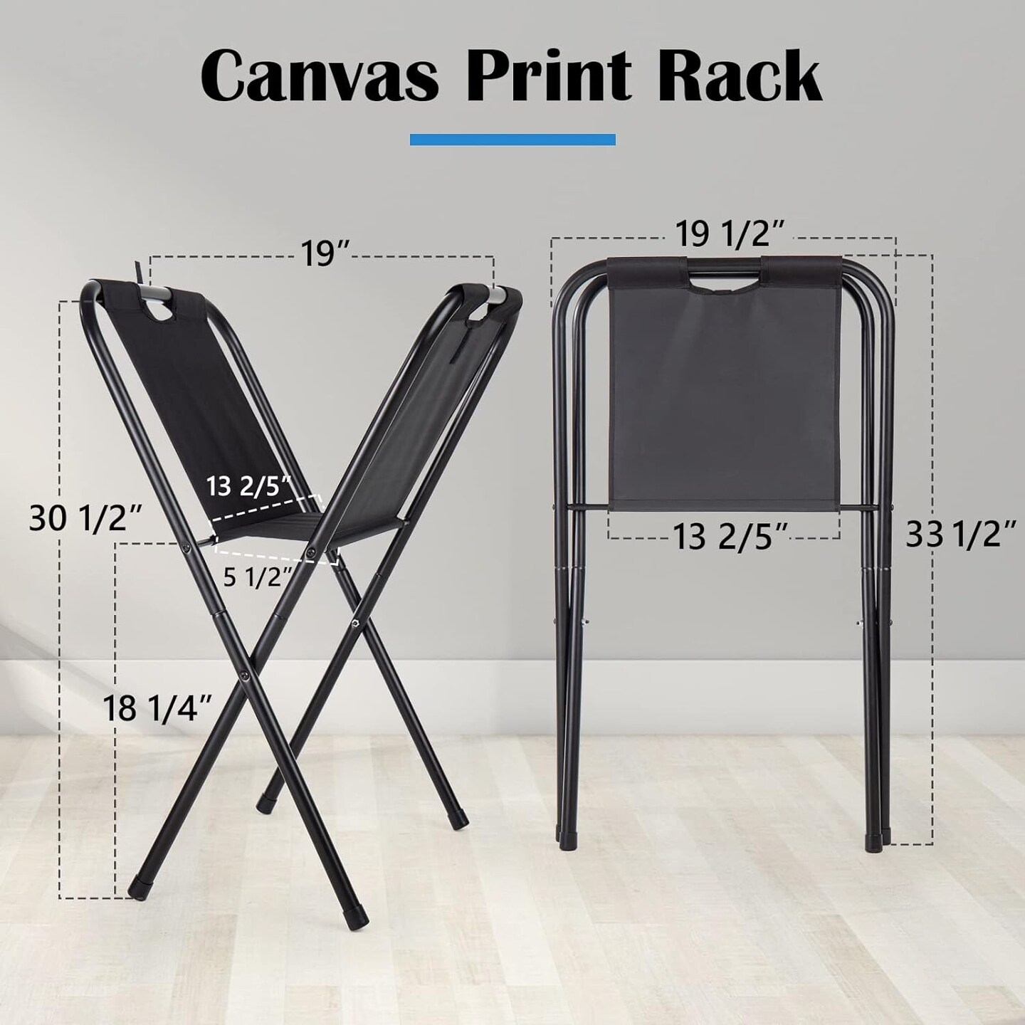 Small Canvas Print Rack - Portable Folding Art Display Rack for Posters, Artwork, Prints, Canvas Storage