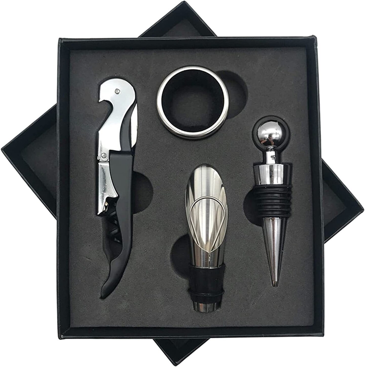 Kitcheniva 4 Set Stainless Wine Corkscrew Beer Bottle Opener