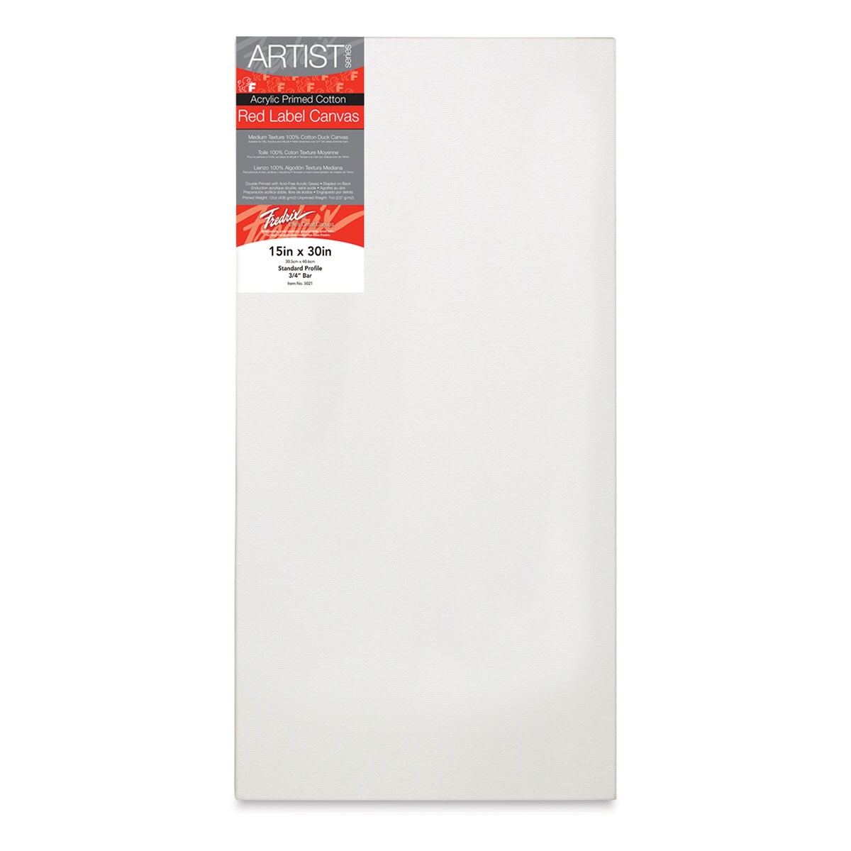 Fredrix Red Label Cotton Canvas - 15&#x22; x 30&#x22;, 3/4&#x22; Profile