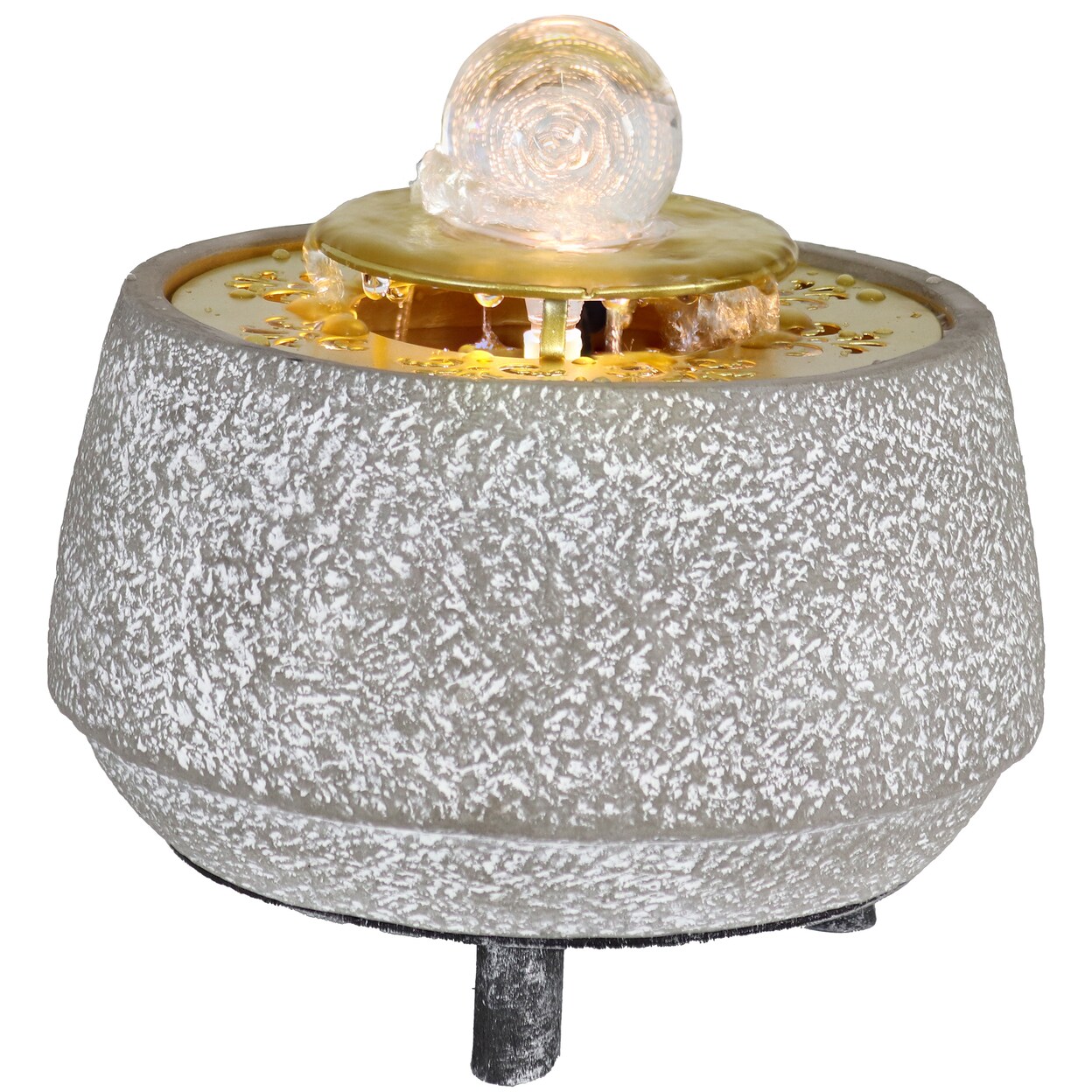 Sunnydaze   Tranquil Sands Polystone Indoor Fountain with Glass Ball - 6&#x22; H
