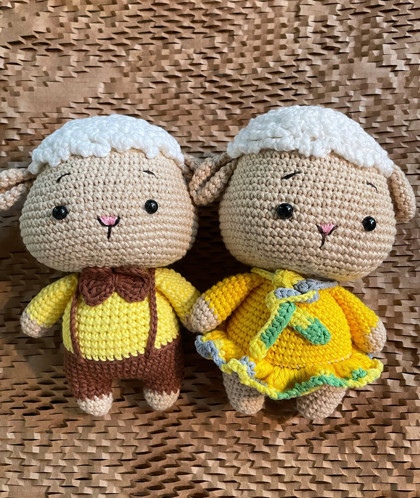 Handmade Crochet couple Sheep Stuffed Plushies Amigurumi Animal doll |  MakerPlace by Michaels, image size:912x1080