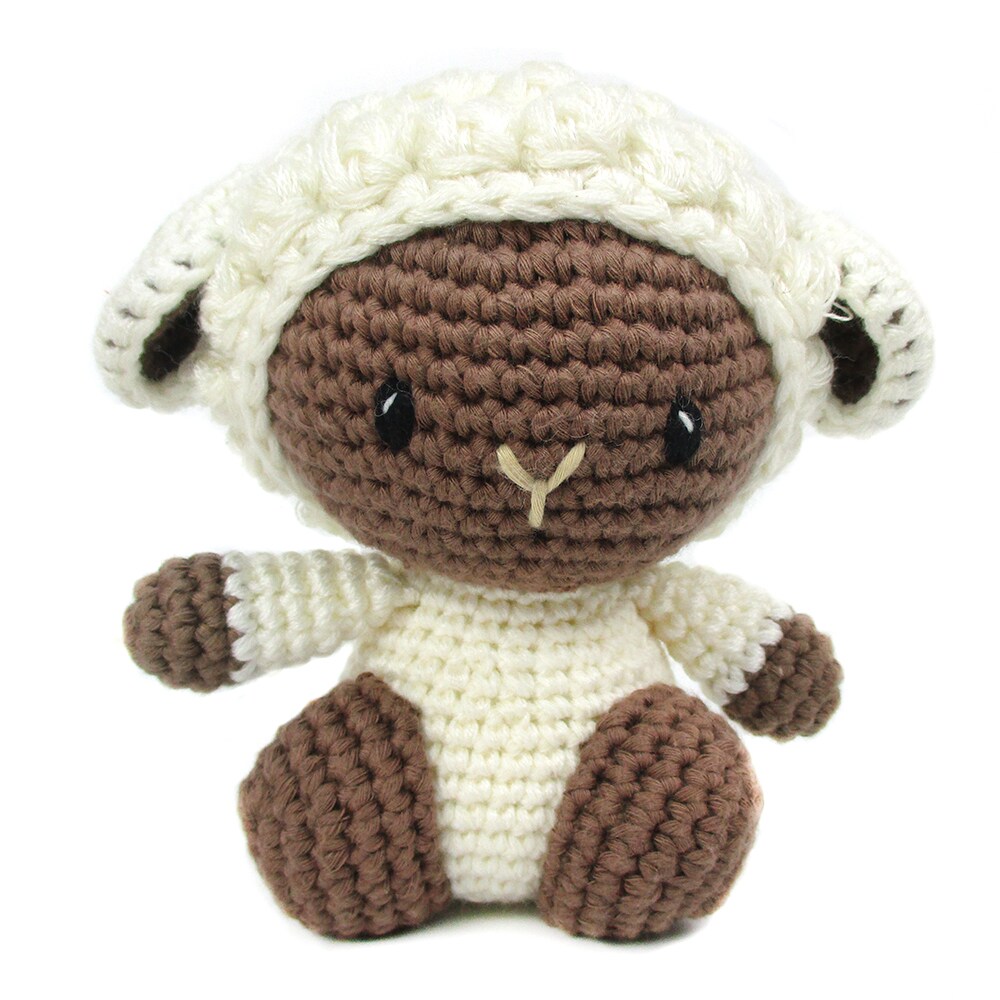 Hand Crochet Stuff Plush Toy, Mini Poppy the Cream Sheep