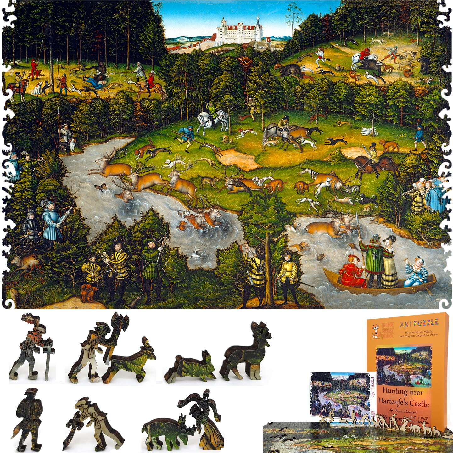 Wooden Jigsaw Puzzles for Adults with Uniquely Shaped Pieces - made in USA by FoxSmartBox outlets - 230 Pieces - Forest Nymphs