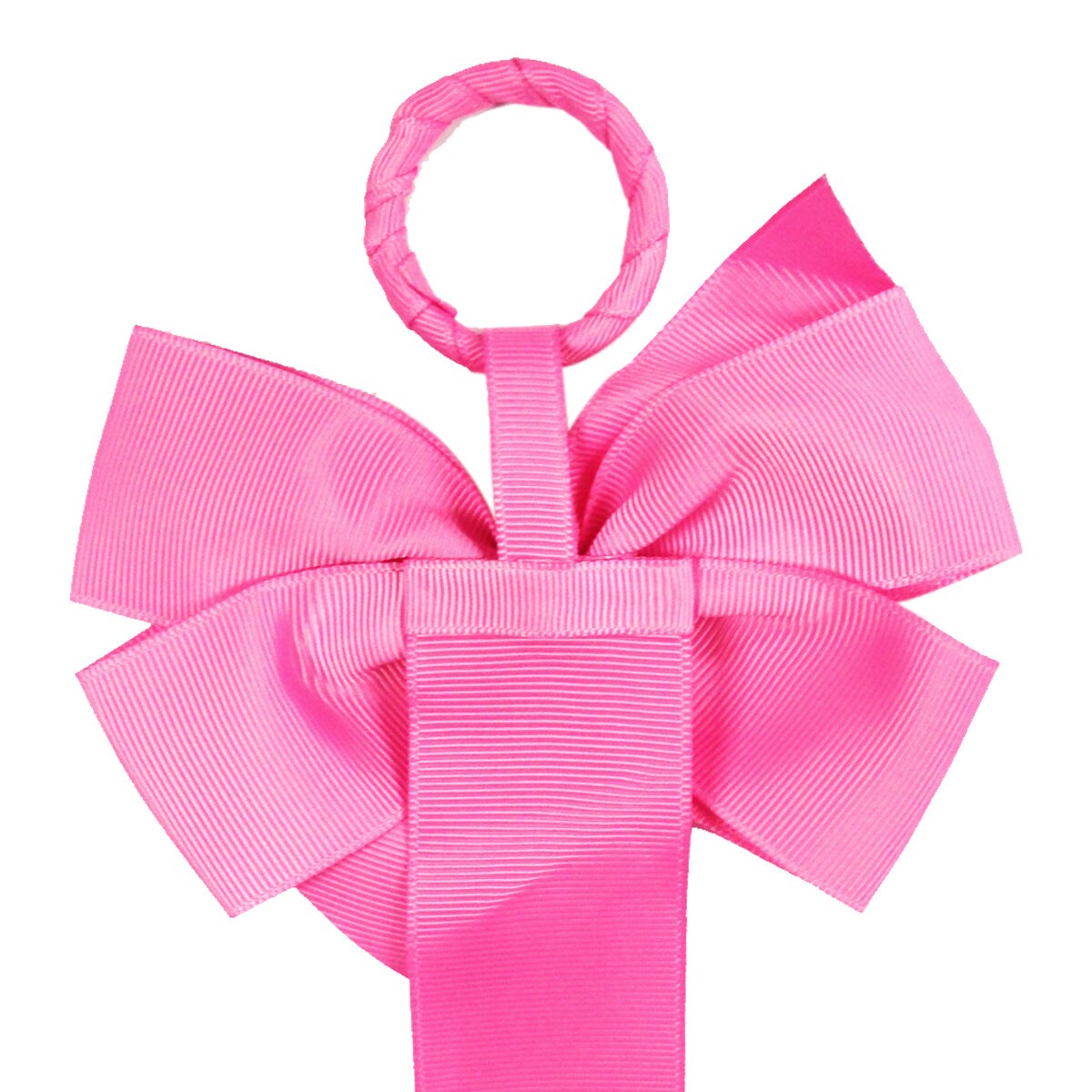 Wrapables Hair Clip and Hair Bow Holder, Hot Pink Polka Dots