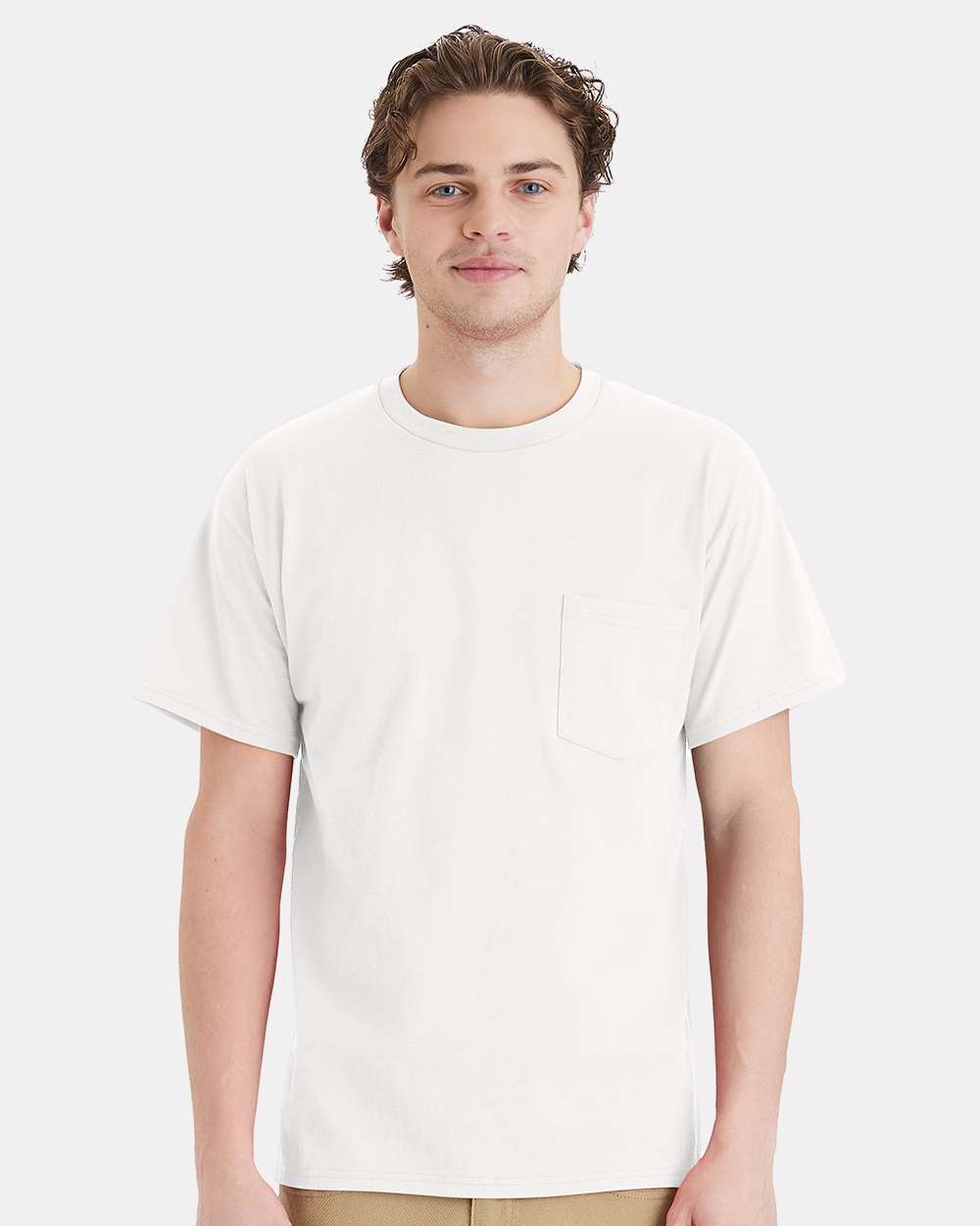 Hanes white t shirts with pocket best sale