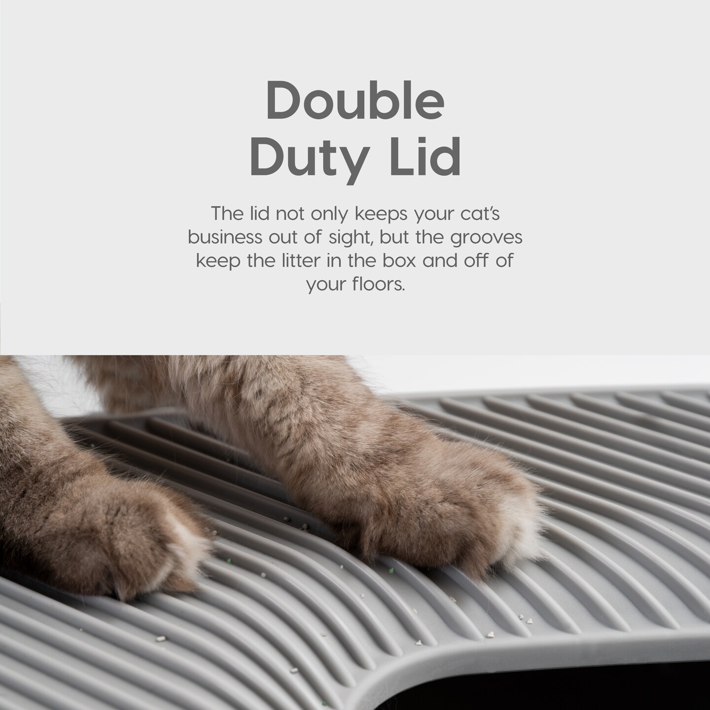 IRIS USA Premium Top Entry Cat Litter Box Litter Particle Catching Cover and Privacy Walls with Scoop