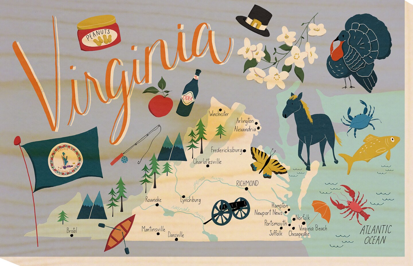 Home State Home Wood Postcards