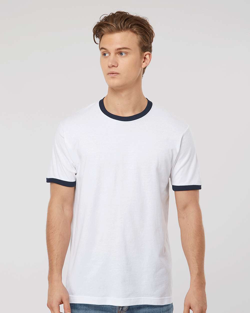 Tultex&#xAE; Fine Jersey Ringer Crewneck Short Sleeve T-Shirt