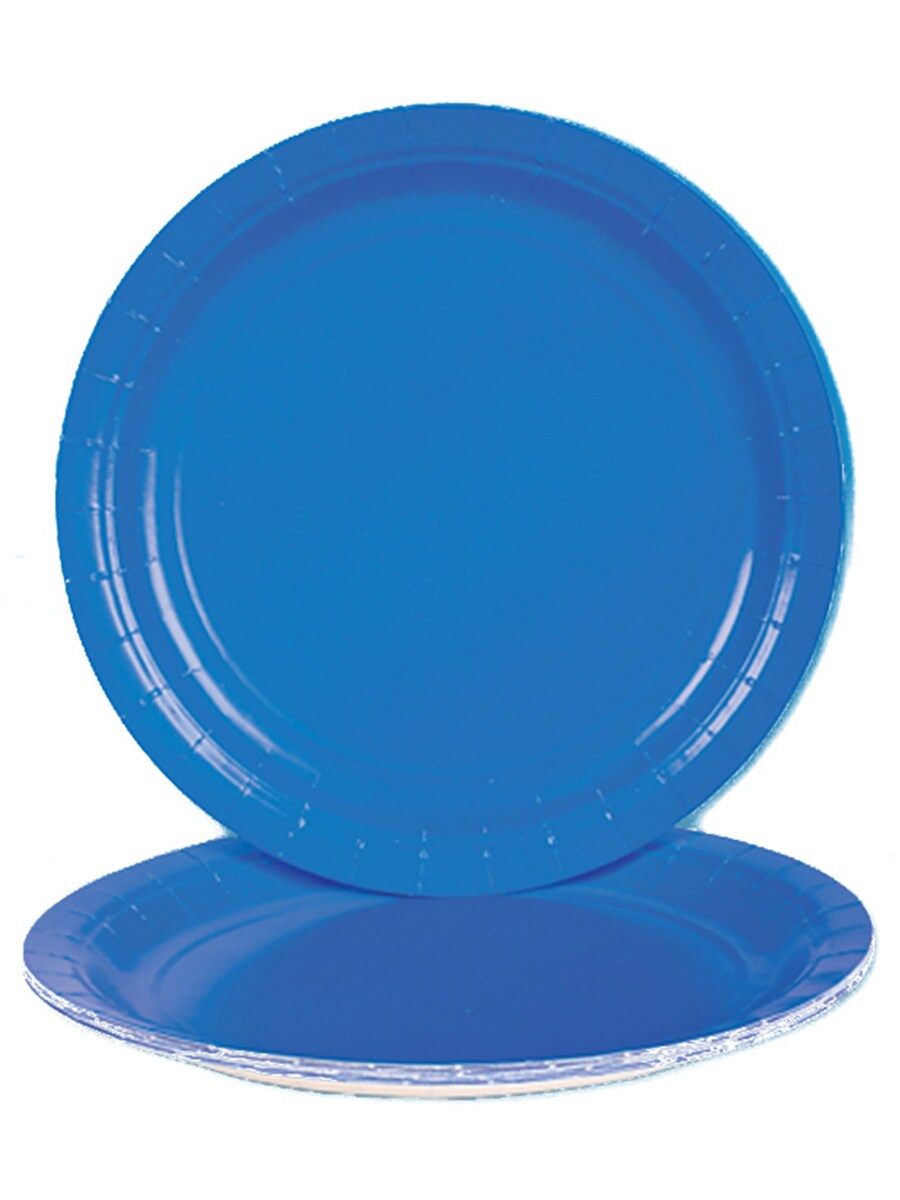 Lot 25 9&#x22; Blue Lunch Dinner Party Paper Plates