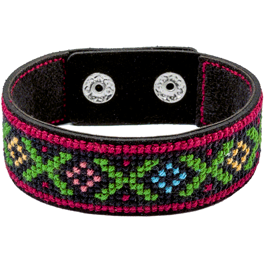 Cross-stitch kit on artificial leather