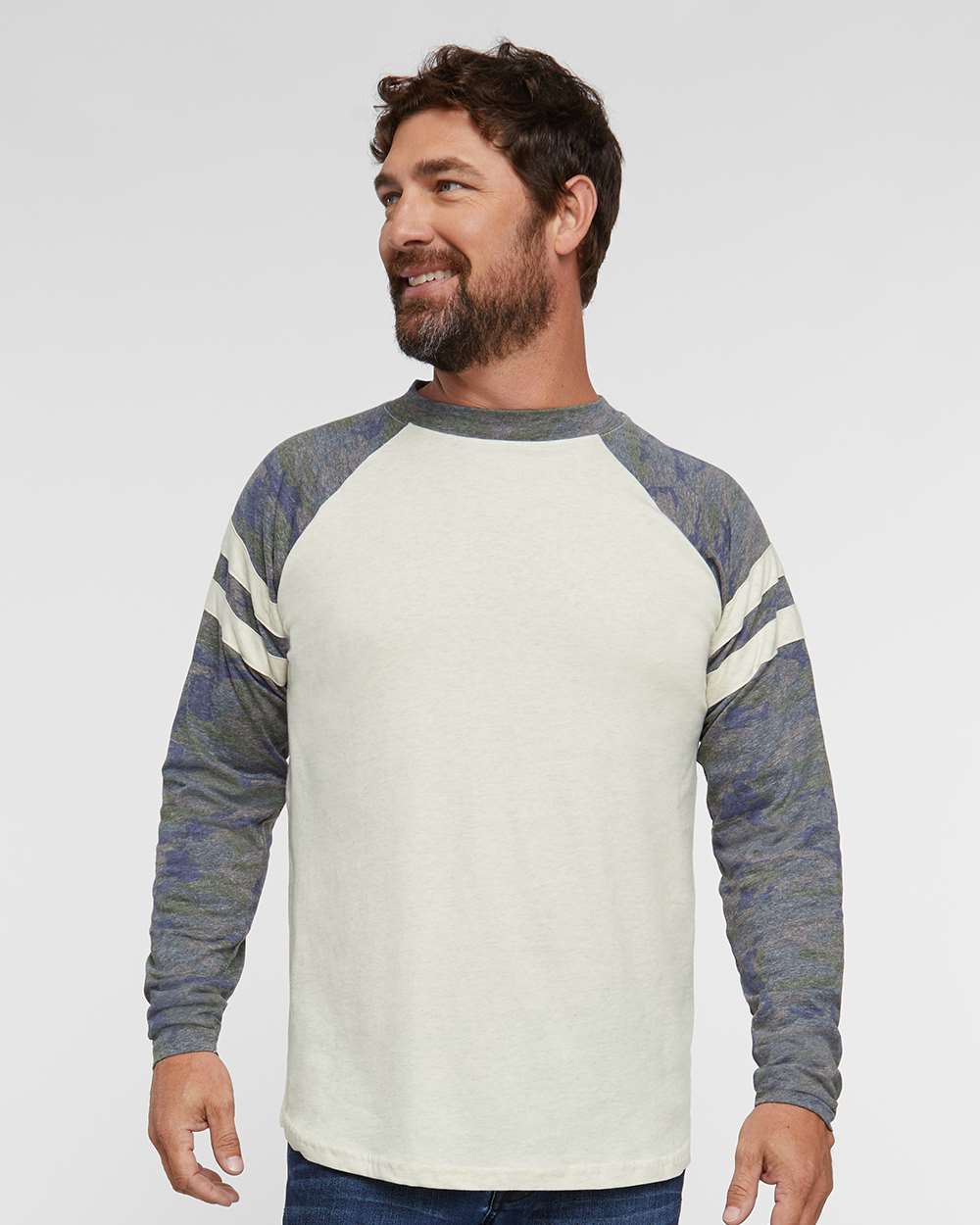 Jersey Mash Up Long Sleeve Tee Shirt For Adult | RADYAN&#xAE;