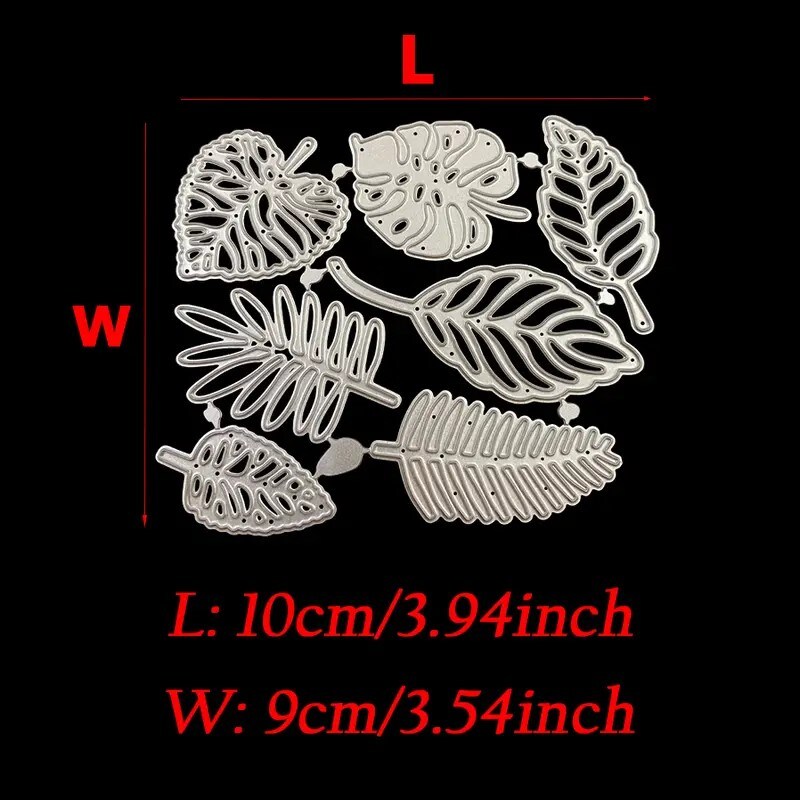 Designer Metal Leaves Cutting Dies 7 Piece Set