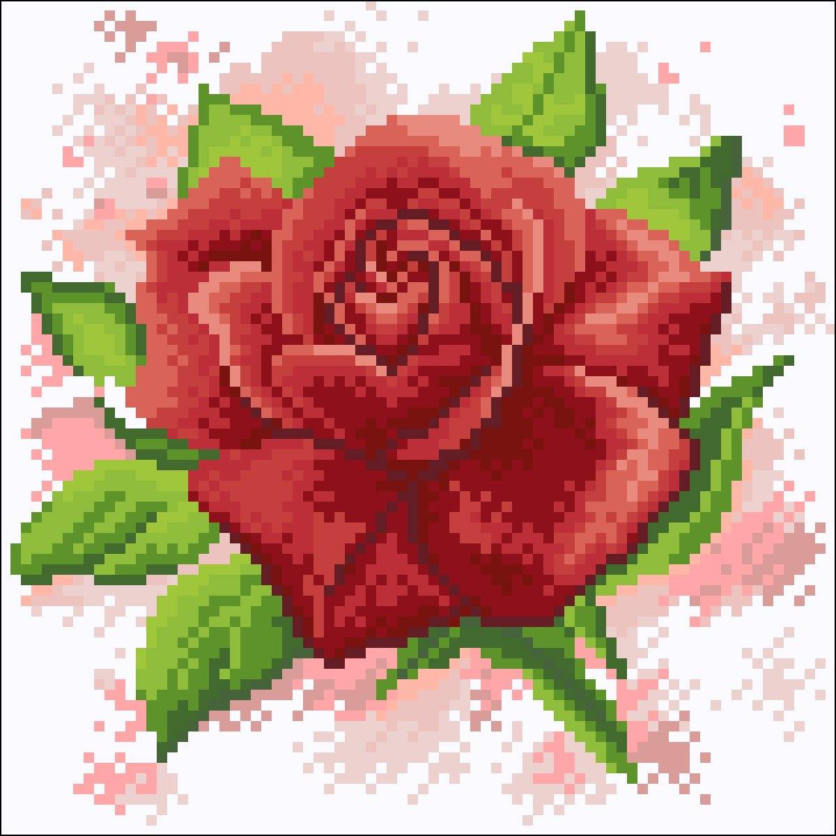 Red Rose Field CS2624 7.9 x 7.9 inches Crafting Spark Diamond Painting Kit