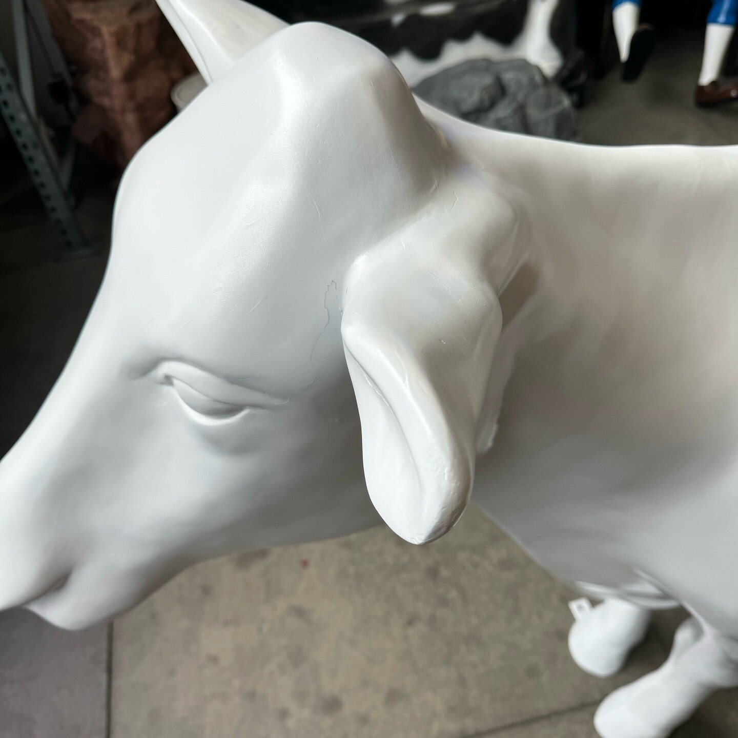 Large Solid White Cow Life Size Pre-Owned Statue | Michaels Large Solid White Cow Life Size Pre-Owned Statue | Michaels