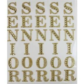 2 Inch Senior Sticker Sheet Rhinestone (Gold)