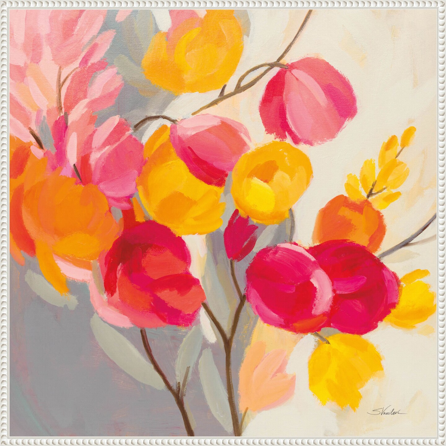 Magenta Bloom I by Silvia Vassileva Framed Canvas Wall Art