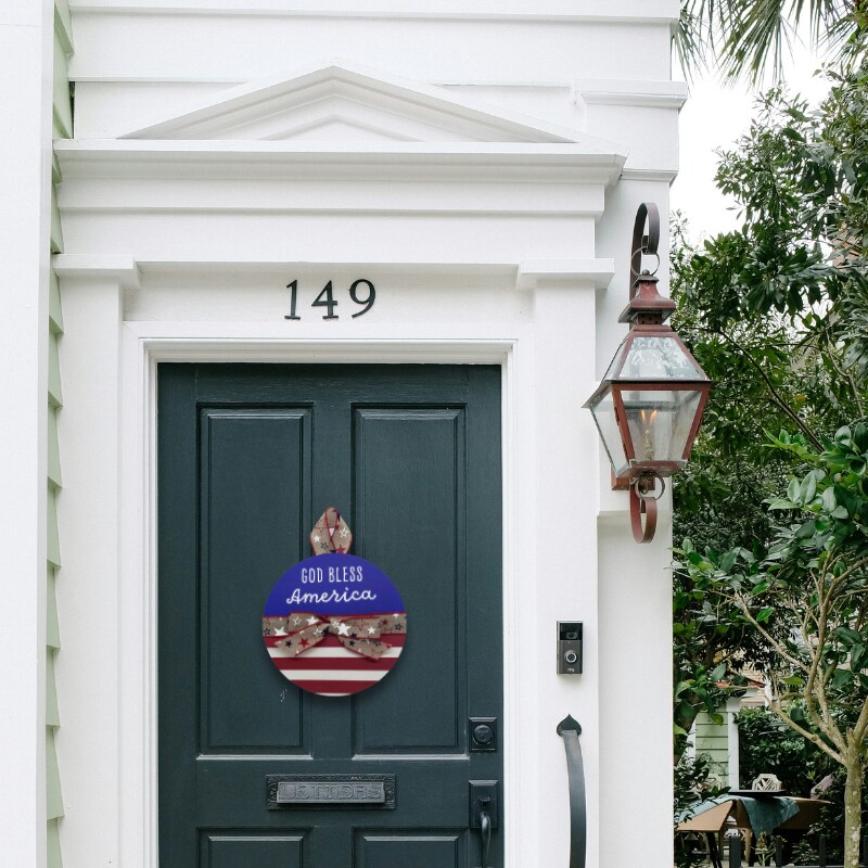 God Bless America Welcome Door Sign
