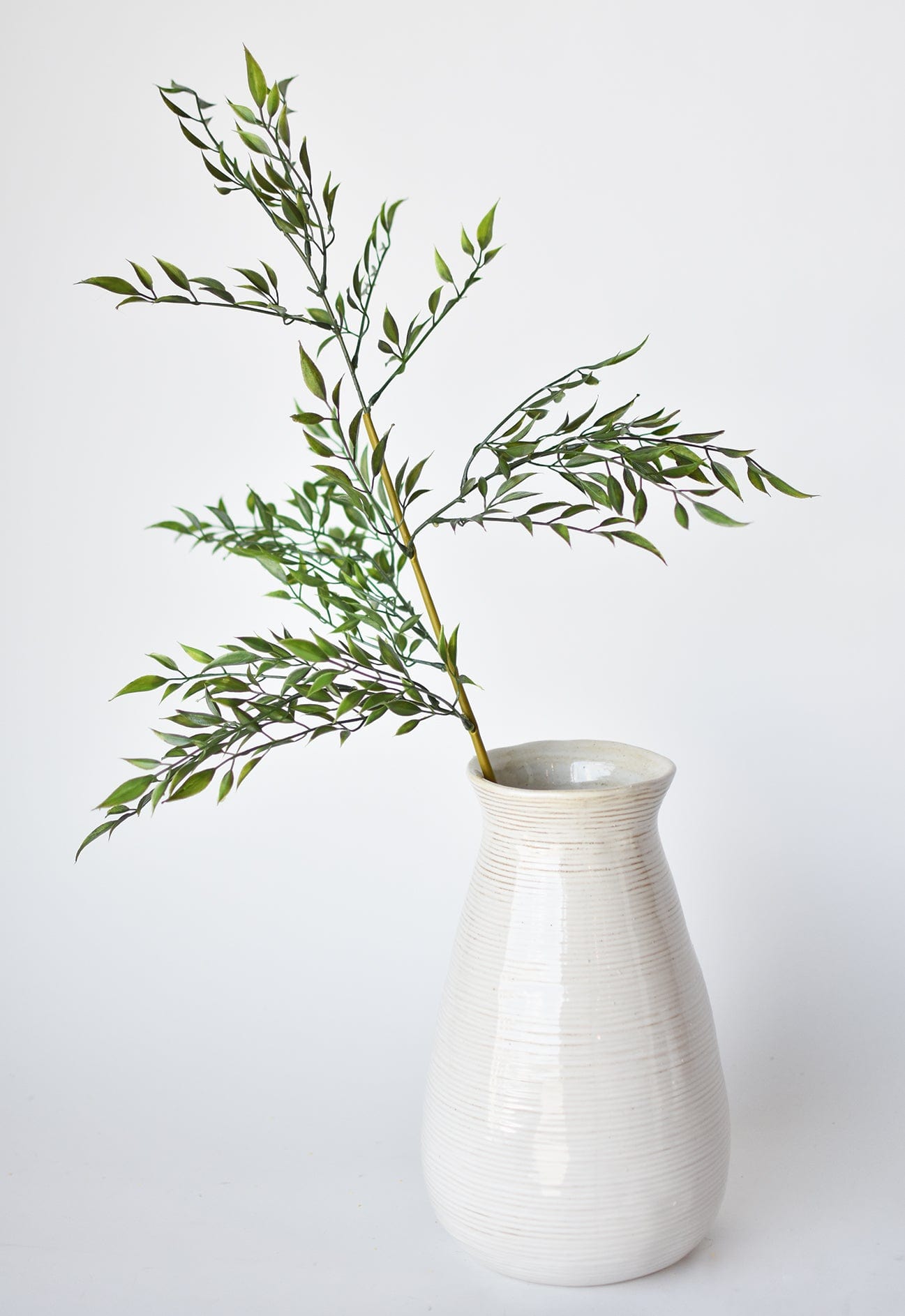 27&#x22; Faux Mini Bamboo Leaf Stem