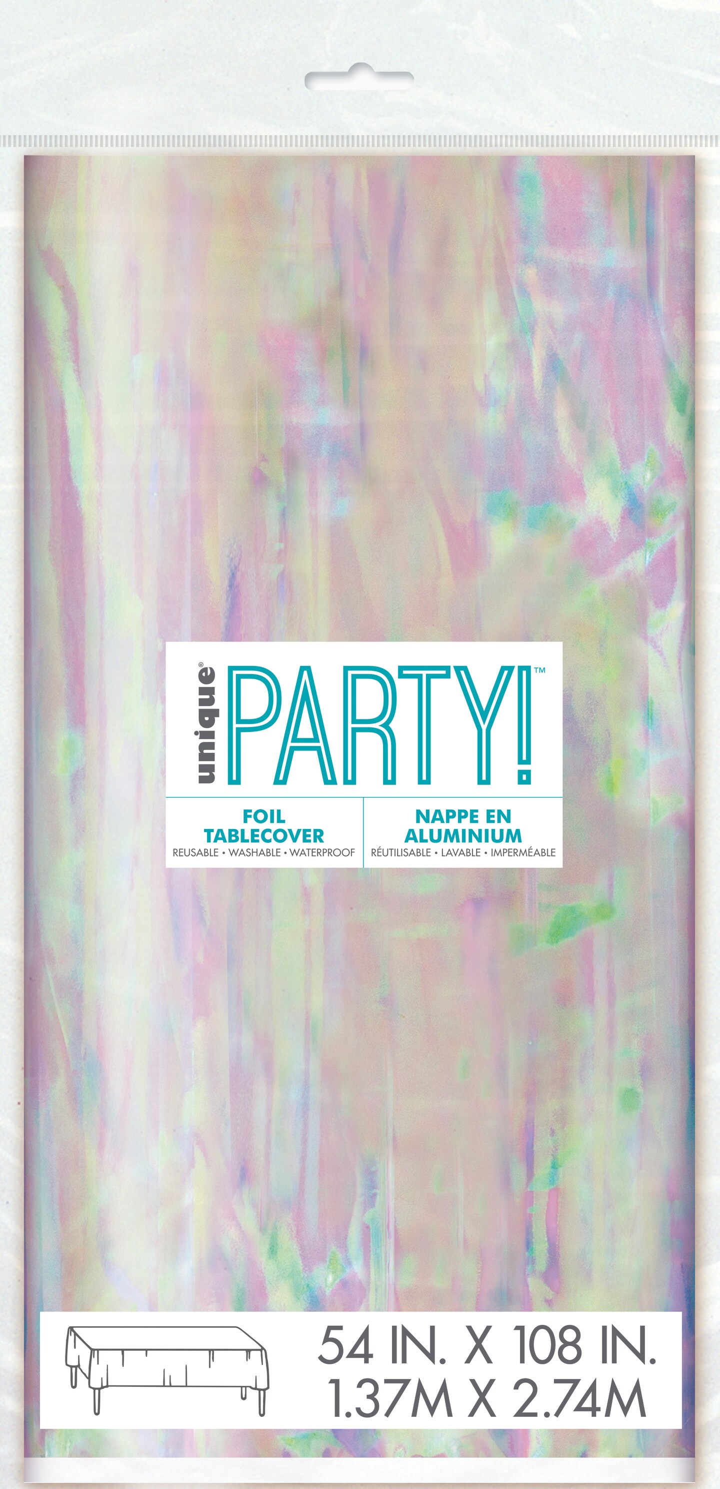 Iridescent Foil Rectangular Plastic Table Cover, 50" x 84", 1ct Michaels