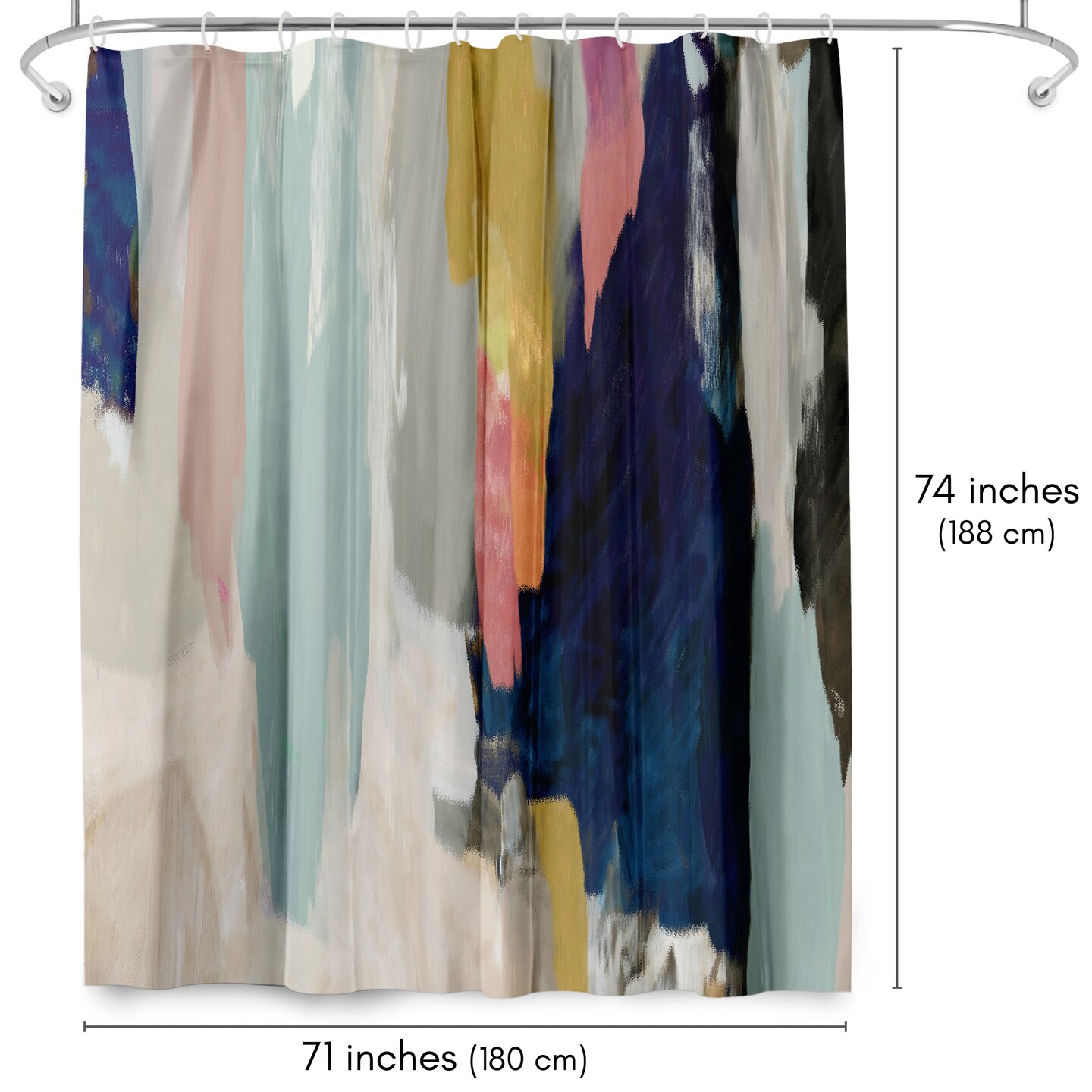 Americanflat 71&#x22; x 74&#x22; Shower Curtain, Somber by PI Creative Art