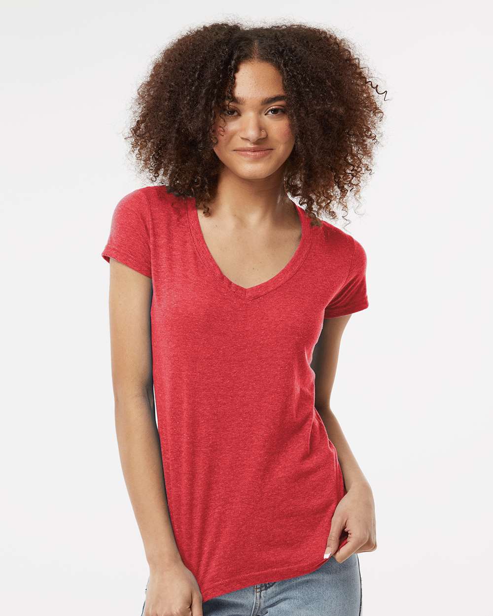 Tultex® Women's Poly-Rich V-Neck T-Shirt | Michaels
