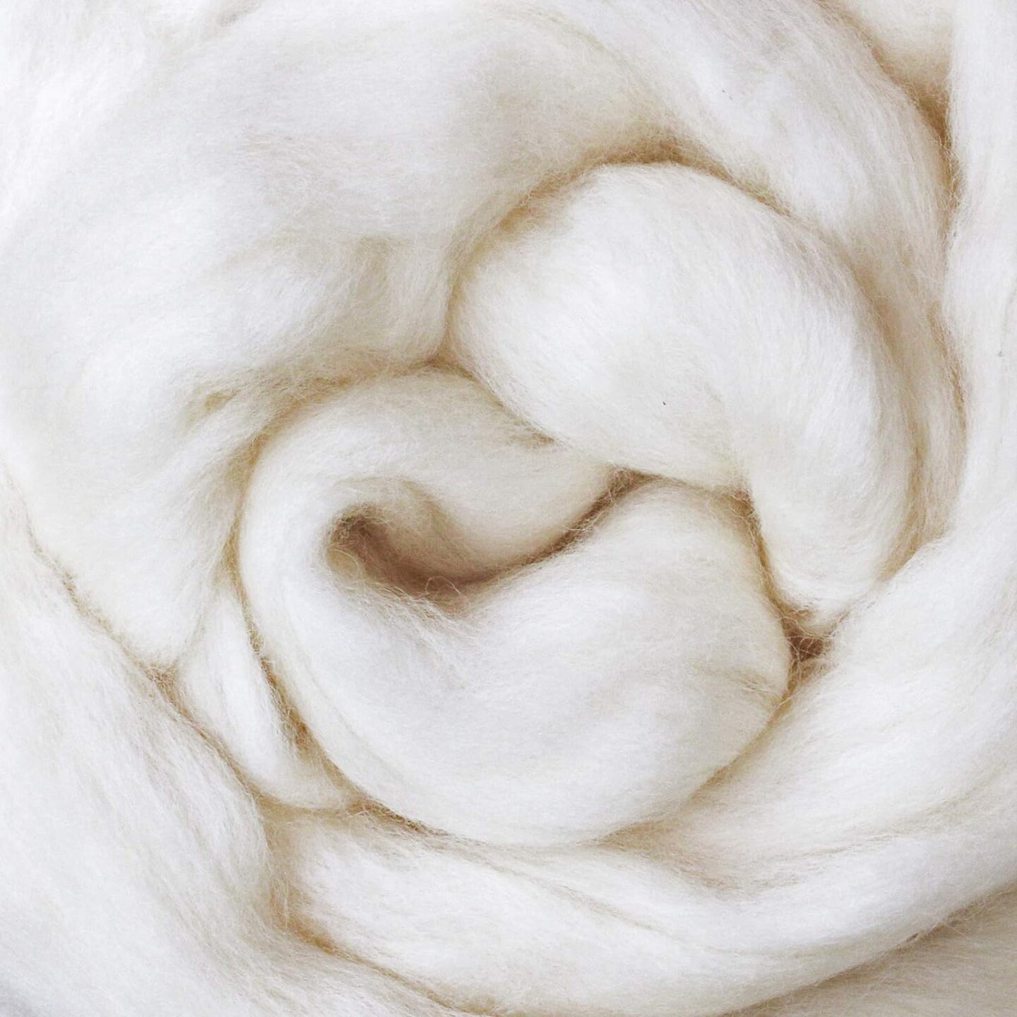 SUPERWASH MERINO Wool Roving. Ethically &#x26; Responsibly Sourced Combed Top Fiber for Spinning, Filling and Stuffing - 1 LB Bag, Natural White