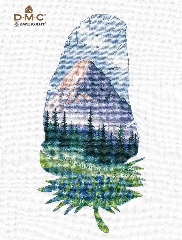 Mountain landscape-2 1402 Counted Cross Stitch Kit