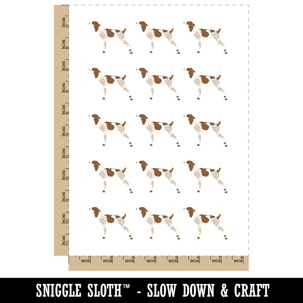 American English Coonhound Dog Solid Temporary Tattoo Water Resistant Fake Body Art Set Collection (1 Sheet)