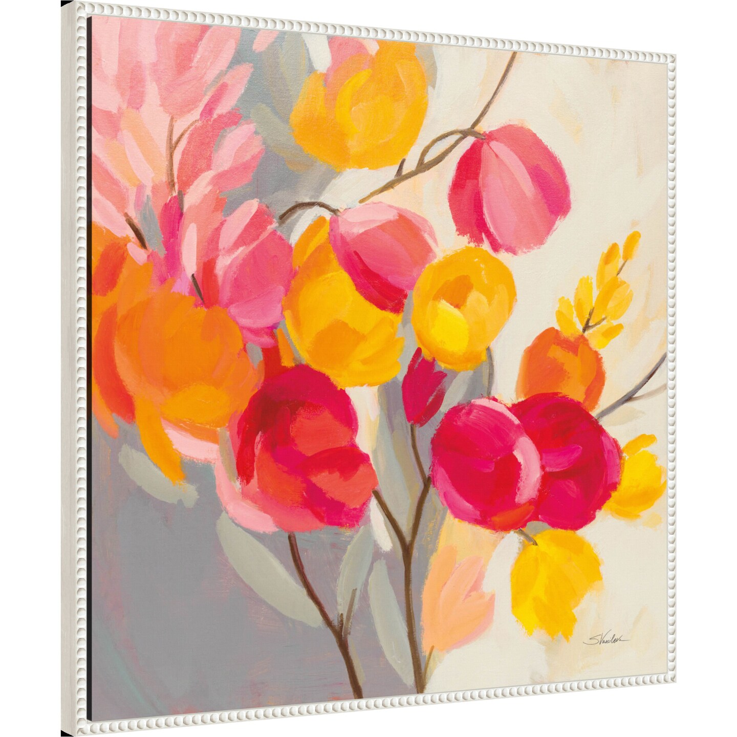 Magenta Bloom I by Silvia Vassileva Framed Canvas Wall Art