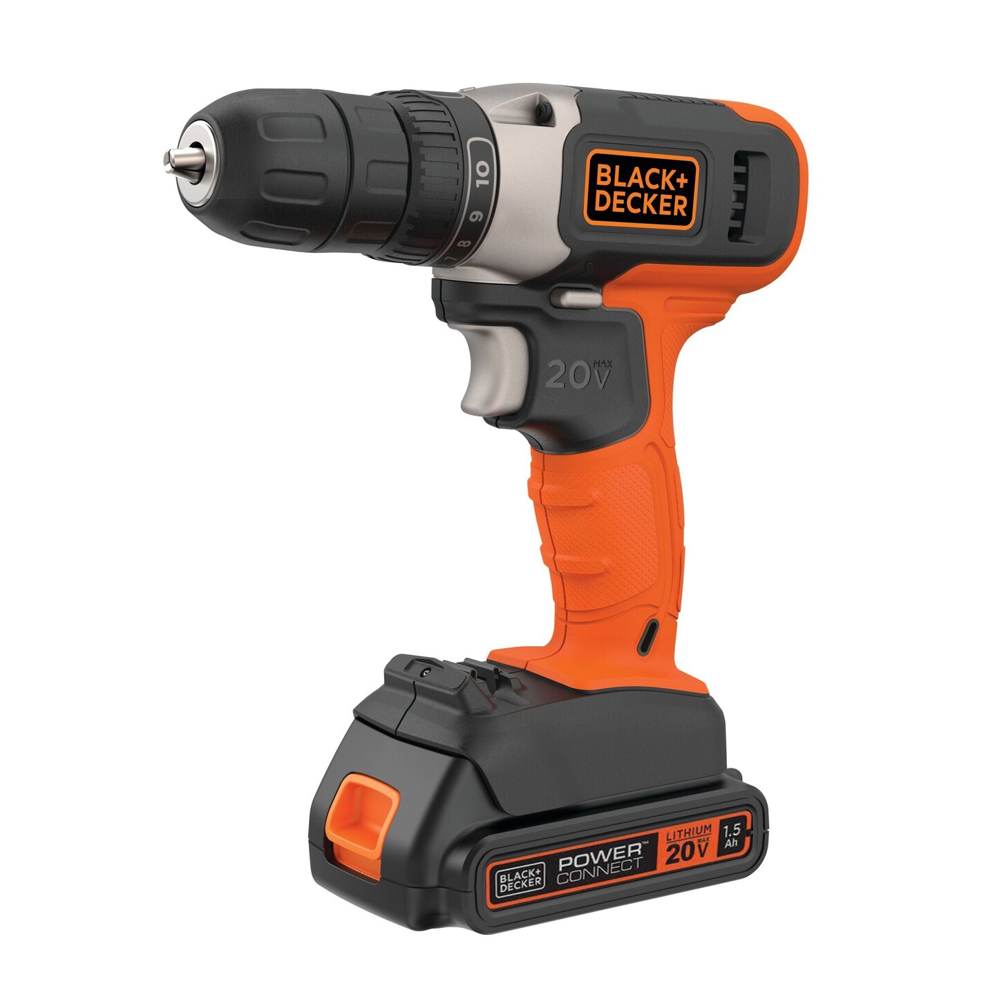 BLACK+DECKER 20V MAX* Cordless 3/8 in Drill Driver Kit (1) Lithium Ion Battery with Charger