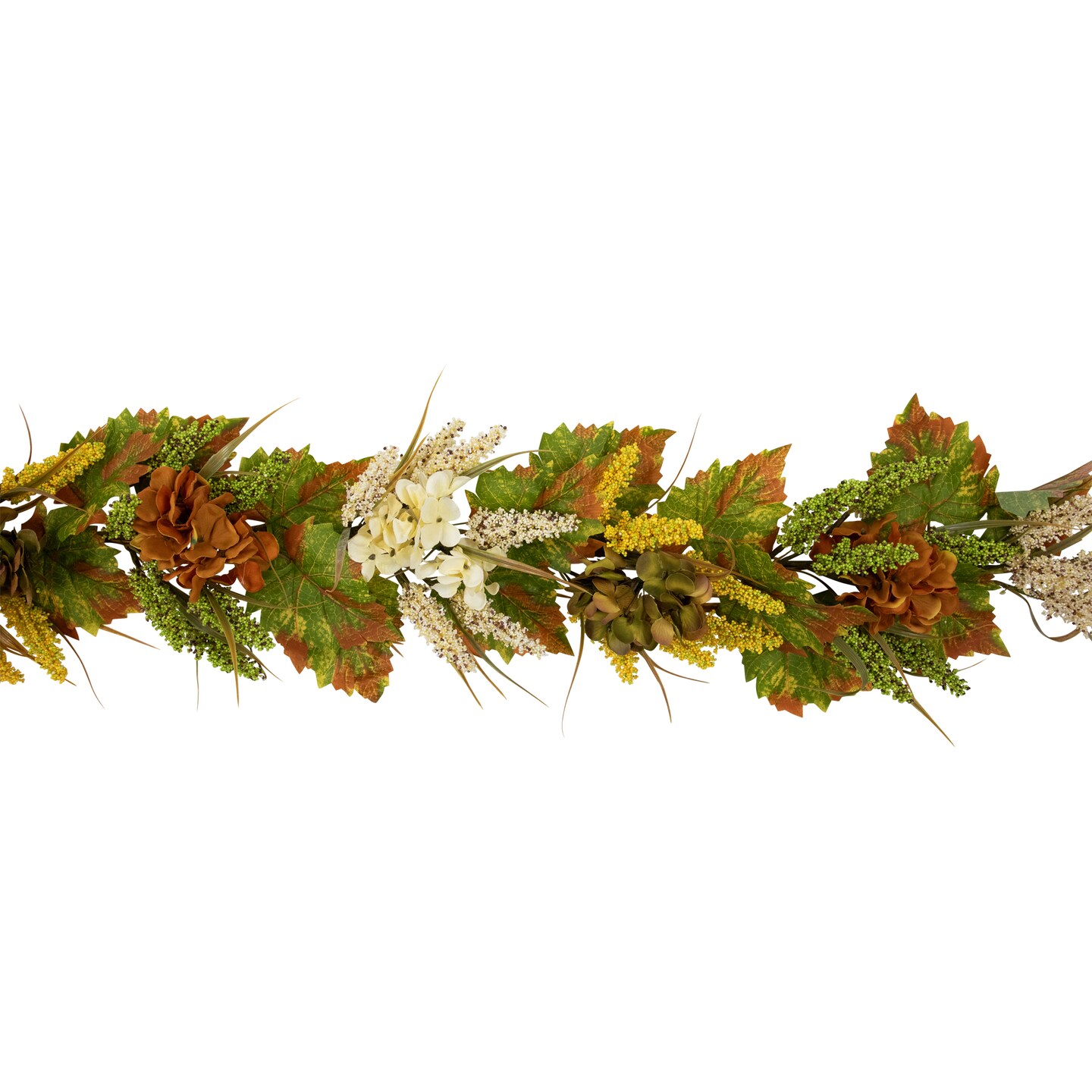 Northlight Hydrangea, Pib Berry and Maple Floral Garland - Thumbnail 3