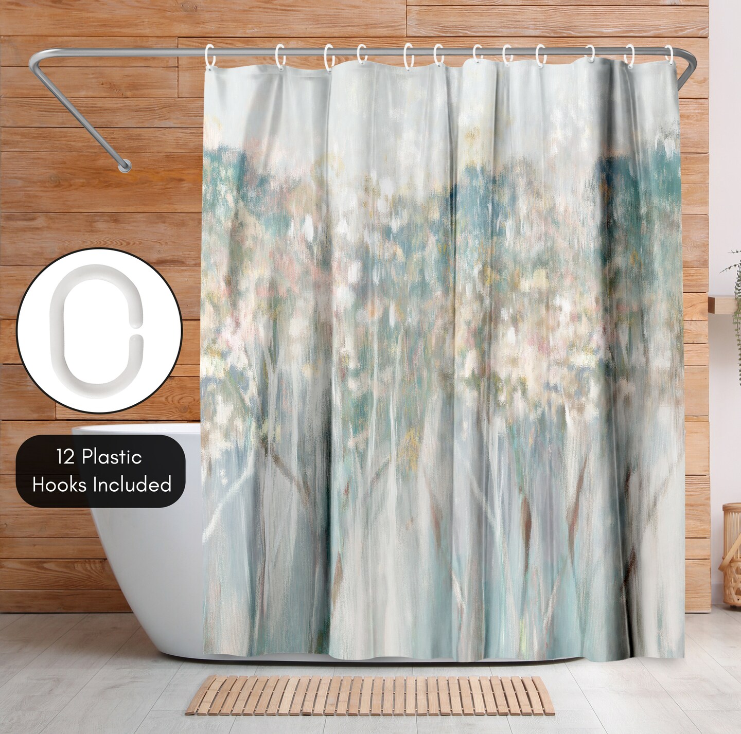Americanflat 71" x 74" Shower Curtain, Dewy Iii by PI Creative Art
