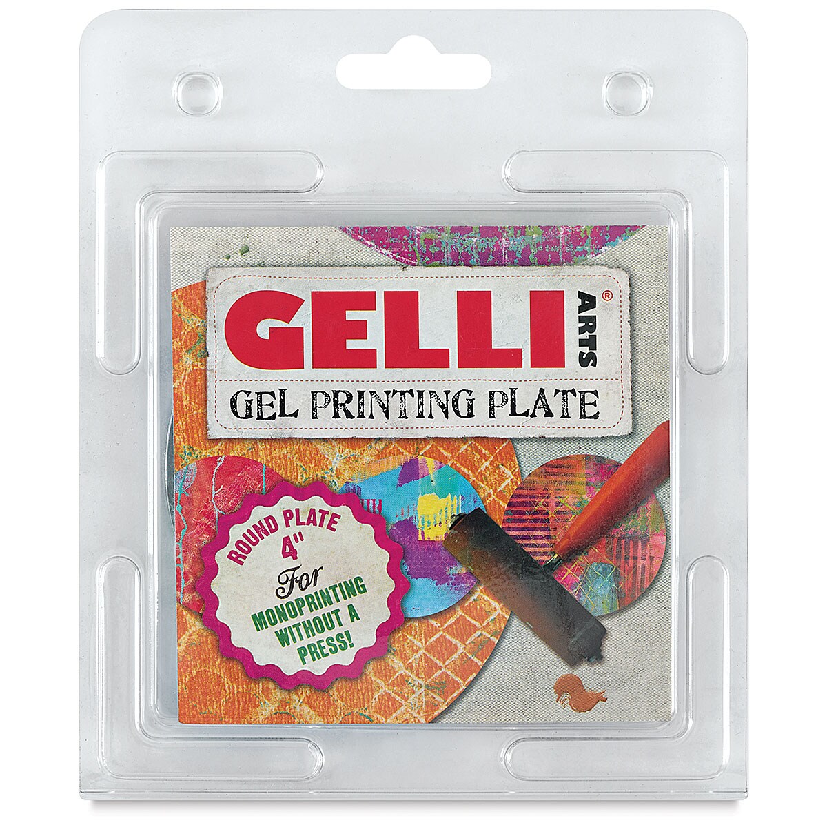 Gelli Arts Printing Plate - 4&#x22;, Round