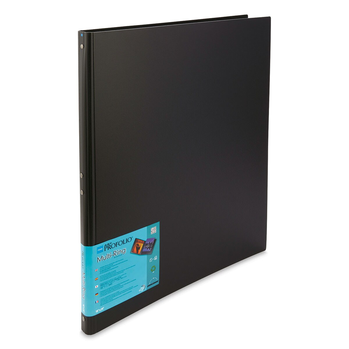 Itoya Art Profolio Multi-Ring Binder - 24&#x22; x 18&#x22;, Black, Portrait