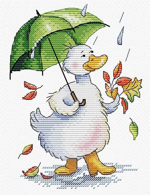 Rainy Promenade SM-436 Counted Cross-Stitch Kit